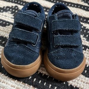 Navy Velcro vans size 4